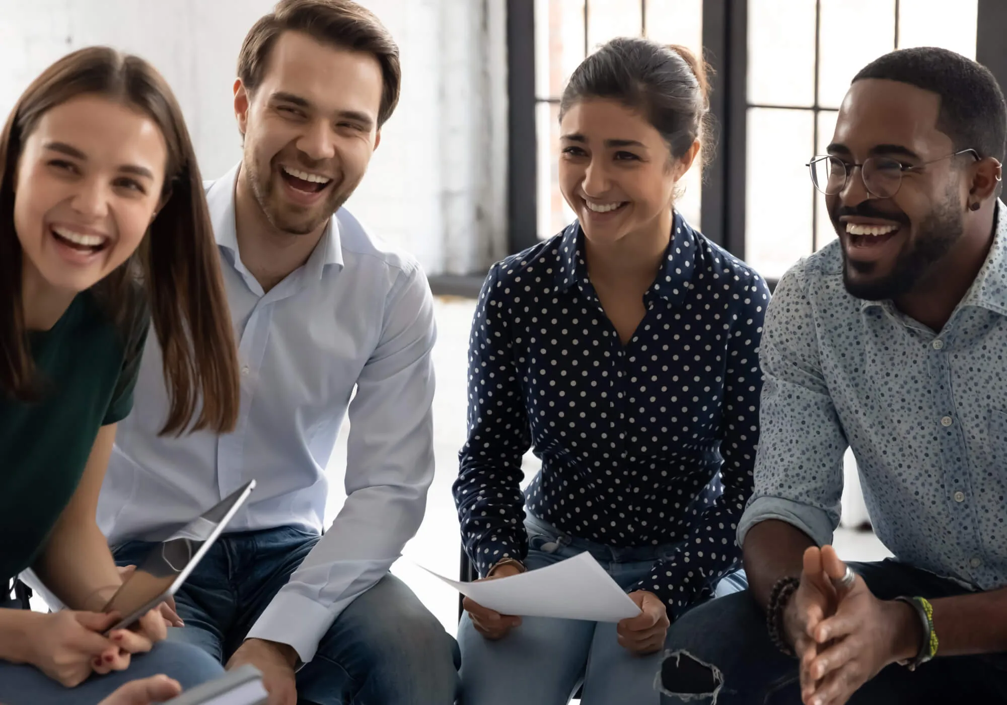 Group of people smiling